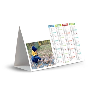 Calendrier chevalet publicitaire de comptoir tryptique Kids