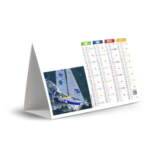 Calendrier chevalet publicitaire de comptoir tryptique Route du rhum personnalisable