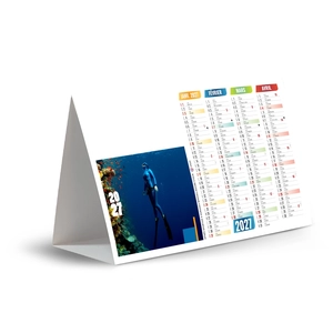 Calendrier chevalet publicitaire de comptoir tryptique Sports Extrêmes