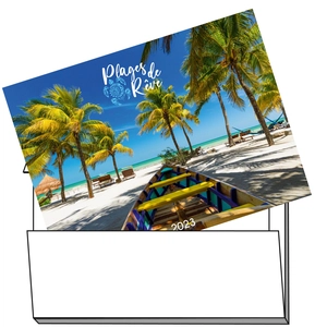 Calendrier Feuillet 2025  PLAGES DE REVE 32 x 43 cm - 13 feuillets personnalisable