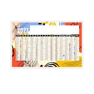 Calendriers bancaires publicitaires de 13 mois graphisme floral féminin