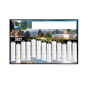 Calendriers bancaires publicitaires thème slow voyage personnalisable