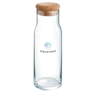 Carafe en verre 1L avec bouchon en liège personnalisable