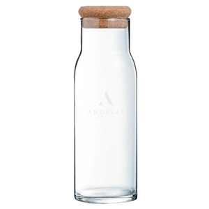 Carafe en verre 1L avec bouchon en liège personnalisable