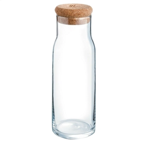 Carafe en verre 1L avec bouchon en liège personnalisable