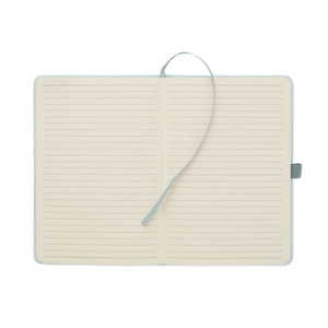 Carnet A5 avec couverture rigide en velours côtelé de polyester RPET  personnalisable