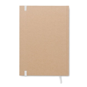 Carnet A5 en carton recyclé avec couverture rigide - 200 pages lignées personnalisable