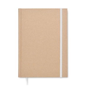 Carnet A5 en carton recyclé avec couverture rigide - 200 pages lignées personnalisable