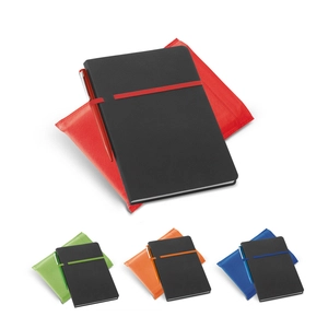 Carnet A5 en simili cuir DUMAS - avec support stylo personnalisable