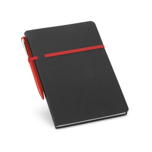 Carnet A5 en simili cuir DUMAS - avec support stylo personnalisable