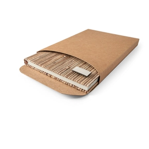 Carnet A5 NERUDA - couverture rigide en paille naturelle personnalisable