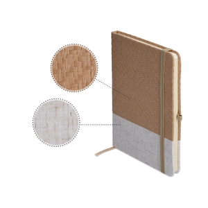 Carnet B6 couverture coton et fibres de bambou personnalisable
