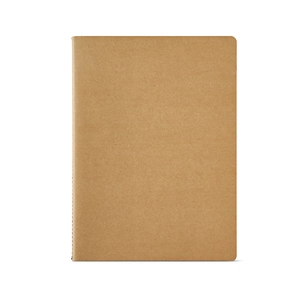 Carnet de notes A4 avec couverture carton recyclé - 160 pages ligné ivoire FSC 70g/m2 personnalisable