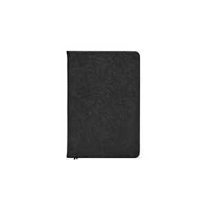 Carnet de notes A5 couverture rigide en PU recyclé - avec deux poches pratiques personnalisable