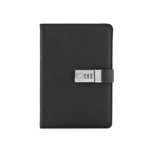 Carnet de notes A5 en RPET 300D avec cadenas - carnet amovible 192 pages FSC 70g/m personnalisable