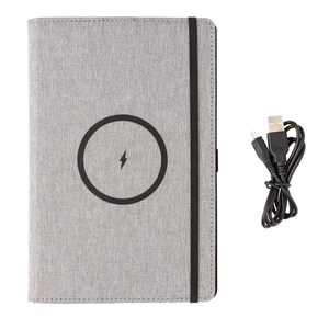 Carnet de notes A5 en RPET - conférencier chargeur induction personnalisable