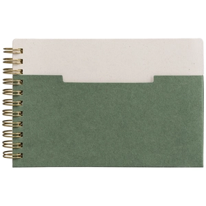 Carnet papier FSC, couverture à spirales, pages horizontales - A6 personnalisable