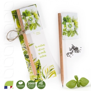 Carte crayon en bois naturel drapeau personnalisable