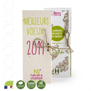 Carte écologique 1 sachet 3 volets (petit modèle) personnalisable