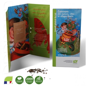 Carte écologique 1 sachet 3 volets (petit modèle) personnalisable