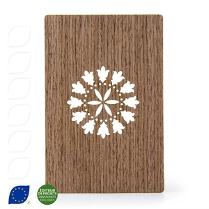 Carte en bois de Merisier 100 x 150 mm - format A6 personnalisable