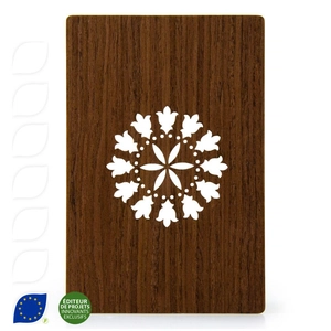 Carte en bois de Merisier 100 x 150 mm - format A6 personnalisable