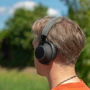 Casque à réduction de bruit ANC sans fil noir personnalisable