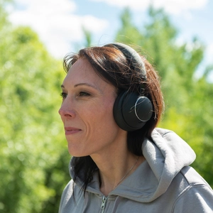 Casque à réduction de bruit ANC sans fil noir personnalisable