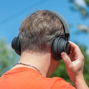 Casque à réduction de bruit ANC sans fil noir personnalisable