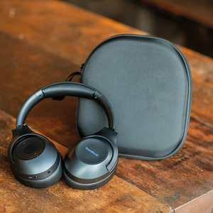 Casque audio bluetooth à réduction de bruit en plastique recyclé - avec étui de voyage inclus personnalisable