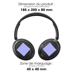 Casque sans fil bluetooth - 25 heures d'autonomie personnalisable