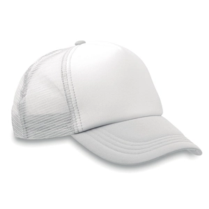 Casquette 5 pans en polyester avec filet coloré personnalisable