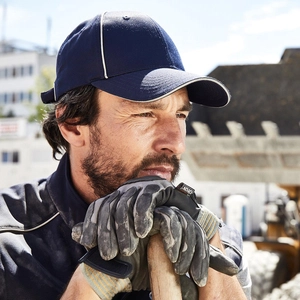 Casquette de travail à 6 panneaux, polyester recyclé personnalisable