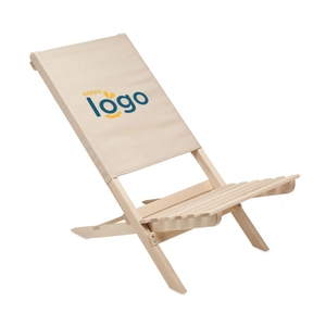 Chaise de plage pliable en bois - chaise longue assise basse personnalisable