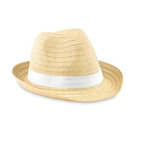 Chapeau avec son bandeau coloré personnalisable