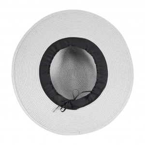 Chapeau de paille FEDORA ajustable avec lien de serrage personnalisable