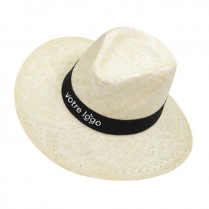 Chapeau de paille PANAMA avec bandeau personnalisable