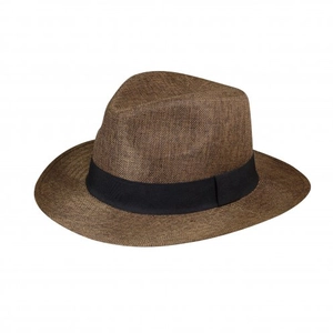 Chapeau de paille Panama DAYTON avec bandeau noir personnalisable