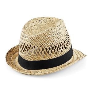 Chapeau mou de plage en paille fait main personnalisable