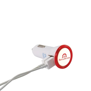 Chargeur de voiture à Led, 2 ports USB personnalisable