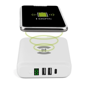 Chargeur de voyage universel avec USB et type C - prise EU/UK/US personnalisable