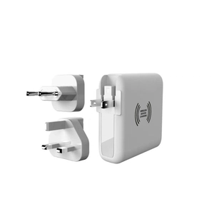 Chargeur de voyage universel avec USB et type C - prise EU/UK/US personnalisable