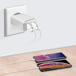 Chargeur secteur avec 2 port USB - charge rapide personnalisable