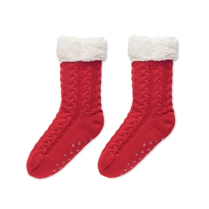 Chaussons chaussettes Noël en tricot avec picots antidérapants personnalisable