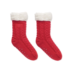 Chaussons chaussettes Noël en tricot avec picots antidérapants personnalisable