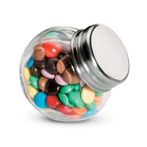 Chocolats dans un bolcal en verre - 40 gr de chocolats personnalisable