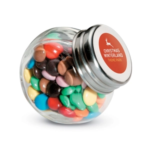 Chocolats dans un bolcal en verre - 40 gr de chocolats personnalisable