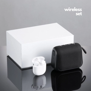 Coffret audio luxe personnalisable - avec enceinte bluetooth et écouteurs TWS Active  personnalisable