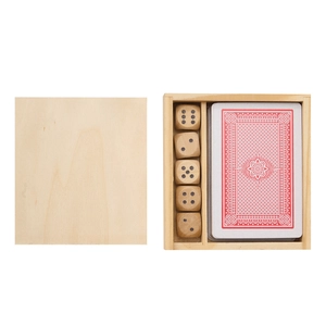 Coffret de jeu de cartes avec dés personnalisable