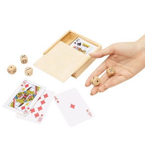 Coffret de jeu de cartes avec dés personnalisable